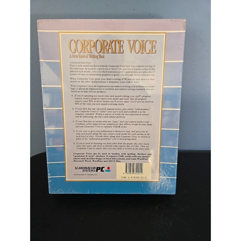 Corporate‎ Voice a New Kind of writing tool Scandinavian system PC